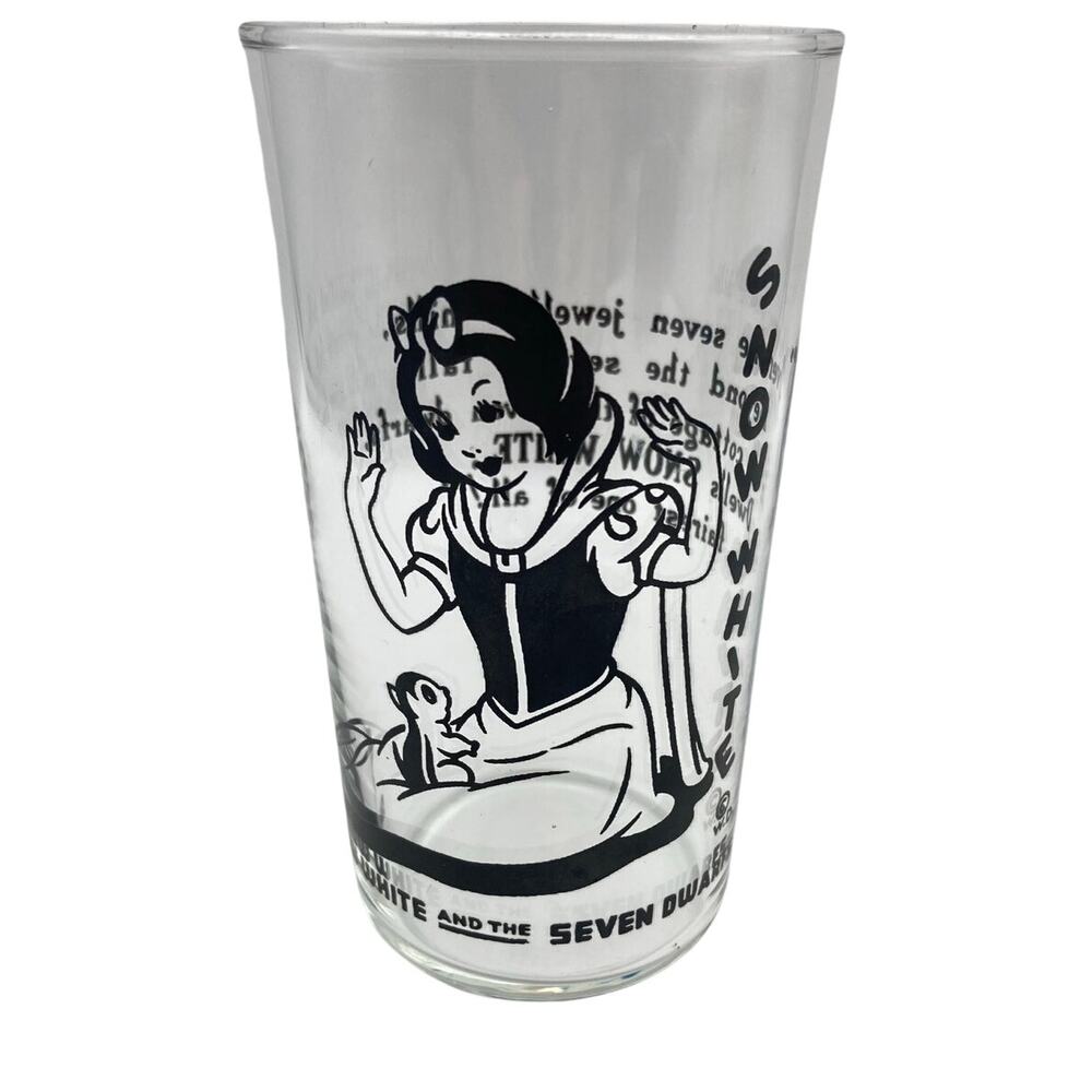 Vintage 1930's Disney Snow White & The Seven Dwarfs Drinking Juice Glass Cup